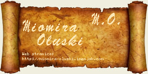Miomira Oluški vizit kartica